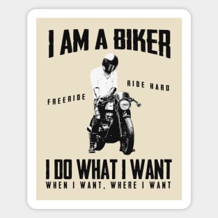 I Am A Biker Mens Funny Motorcycle Magnet